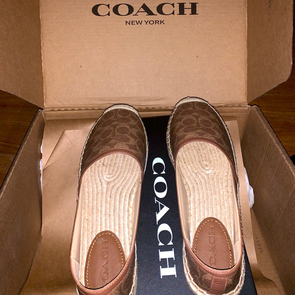 NEW Collins Espadrille In Signature Canvas COACH